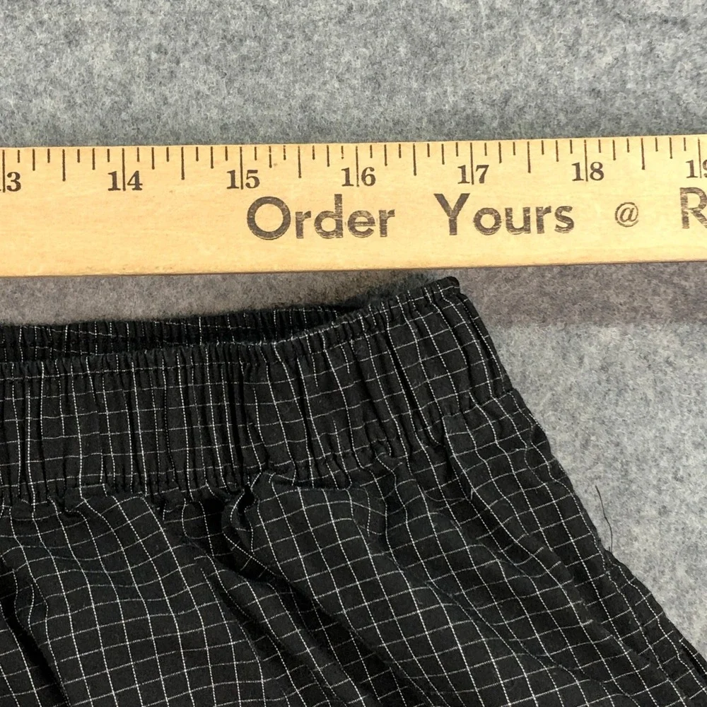 Polo Ralph Lauren Vintage Mens Sleepwear Pants XL Black Grid Stretch Waist
